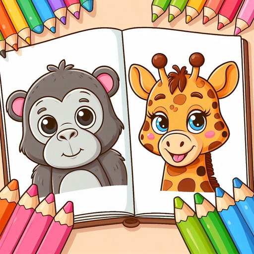 Color wild animals - Paint app icon