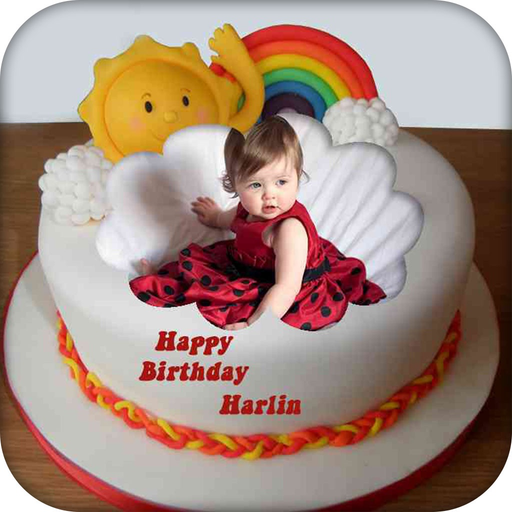 Name and Photo on Birthday Cake app icon