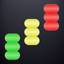 Color Heap Puzzle. Hanoi Tower icon