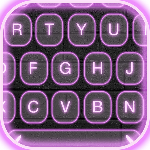 Neon LED Keyboard Themes – Electric Color Keyboards with Glow Backgrounds, Emoji and Fonts app icon