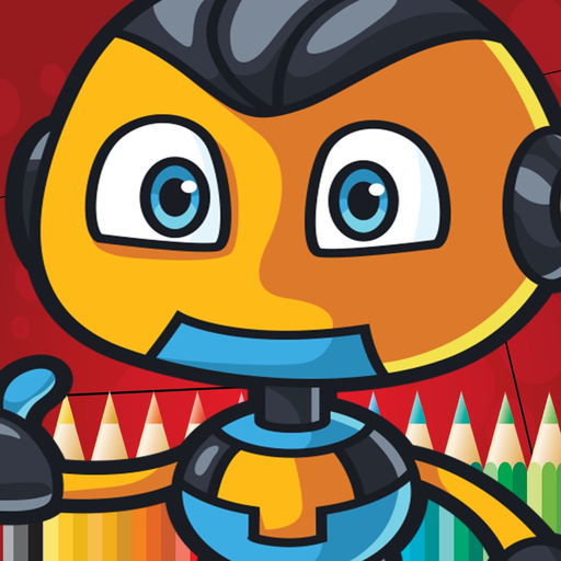 Coloring Book games free for children age 1-10: These cute robot transformer coloring pages provide hours of fun drawing or coloring activities app icon