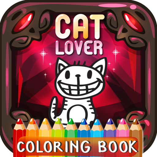 Hand Draw Cat Lover Coloring Book app icon
