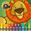 Wild animals Coloring Book: These cute zoo animal coloring pages provide learning skill games free for children and toddler any age icon