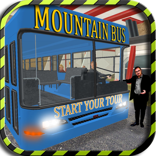 Dangerous Mountain & Passenger Bus Driving Simulator cockpit view - Dodge the traffic on a dangerous highway app icon