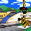 Railroad Crossing Train 3D icon