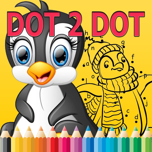 Dot to Dot Coloring Book: complete coloring pages by connect dot games free for toddlers and kids app icon