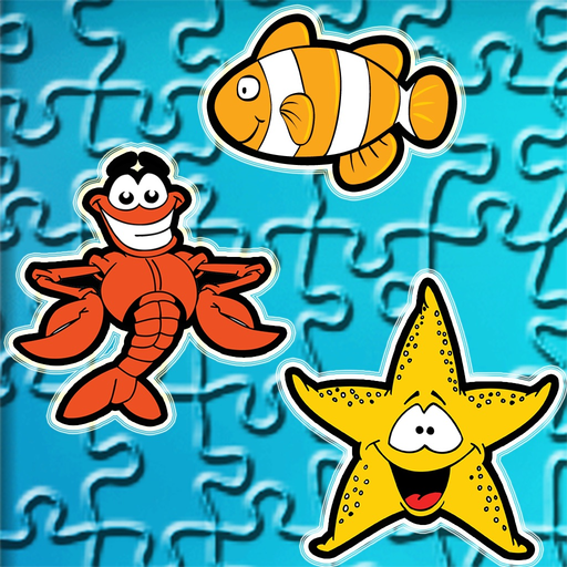 Finding Cute Fish And Sea Animal In The Cartoon Jigsaw Puzzle - Educational Solving Match Games For Kids app icon