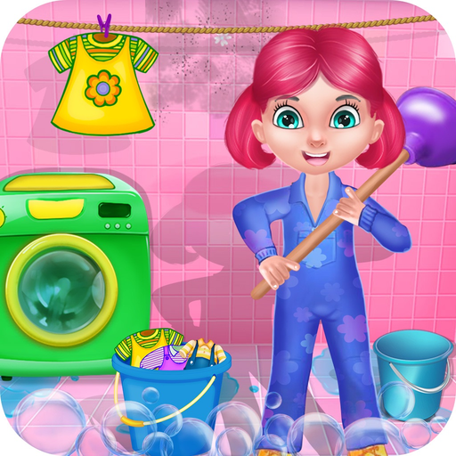 Clean Up - House Cleaning : cleaning games & activities in this game for kids and girls - FREE app icon