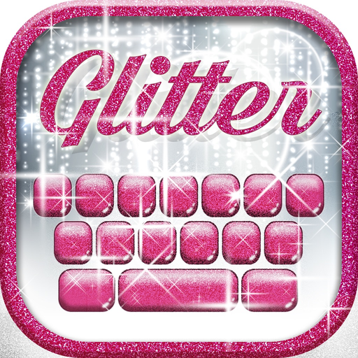 Glitter Keyboard Themes – Shiny Custom Keyboard Design with Glowing Backgrounds and new Emoji.s app icon