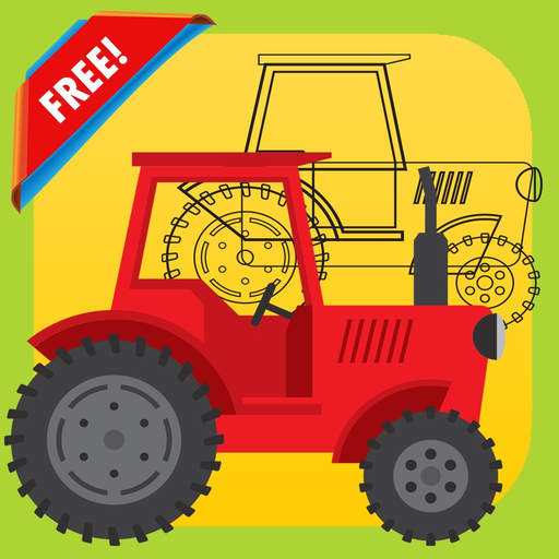 Kids Vehicle Dot to Dot Coloring Book - connect dots coloring pages learning games for any age app icon
