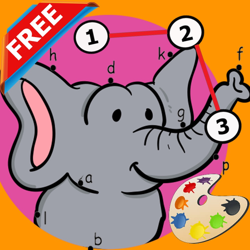 Animals Dot to Dot Coloring Book - Kids free learning games app icon