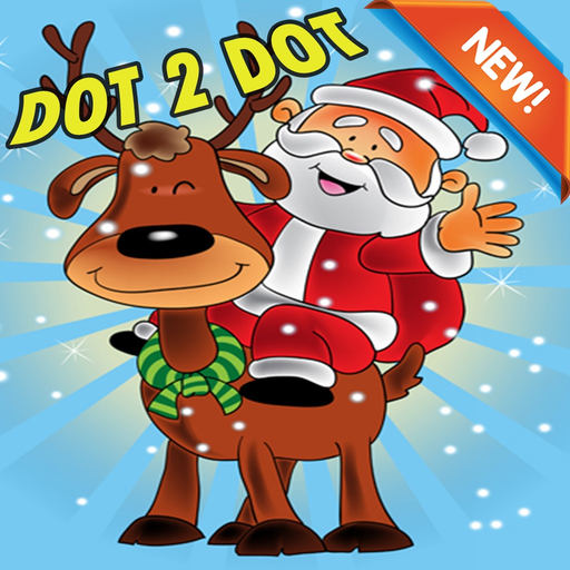 Brain dots Christmas & Santa claus Coloring Book - connect dot coloring pages games free for kids and toddlers any age app icon