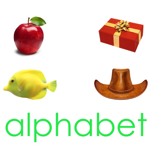 ABC Alphabet Flash Cards - learn ABC, with images and voice over app icon