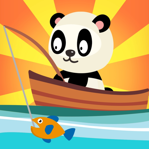 Panda fishing game for children age 2-5 app icon