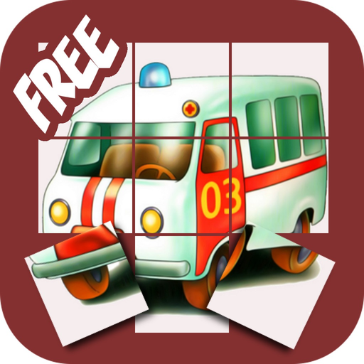 Educational puzzles for kids Cars Lite app icon