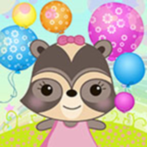 Candy Raccoon: Pop Balloons app icon