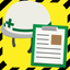Share guide MAP of disaster message board and disaster prevention facility information icon