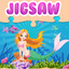 Cute Mermaid Princess Jigsaw Puzzle Game Free - UnderWater Marine Animals Magic Games Brain Training Education For Kids icon
