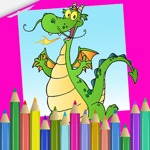 My Pet Dragon Coloring Book For Kids : Learn To Paint Little Dragon Cartoon And Monster Picture Free app icon