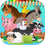 Farm Animals Free Games for children: Coloring Book for Learn to draw and color a pig, duck, sheep icon