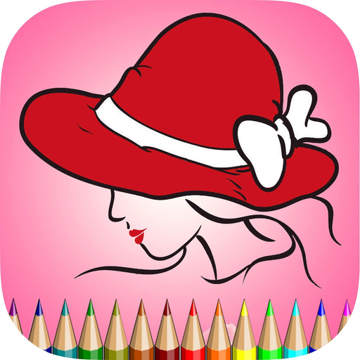 Coloring Book The Hat: Learn to color and draw fashion hats, Free games for children app icon