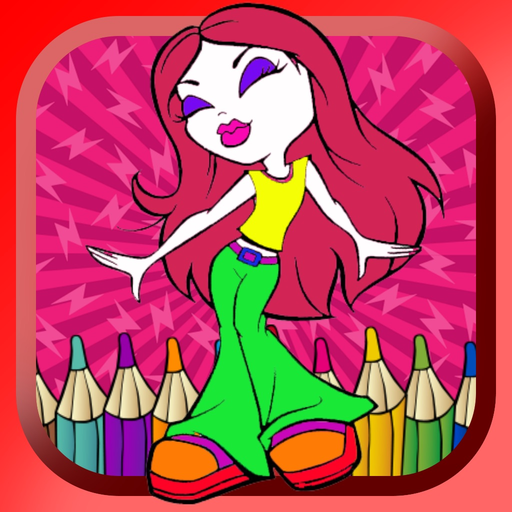 All girl princess games free crayon coloring games for toddlers app icon