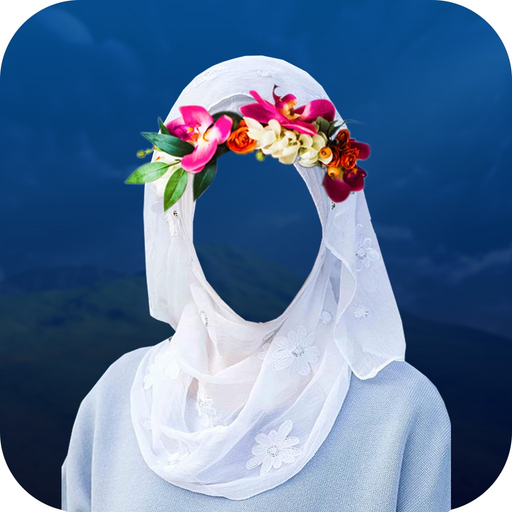 Hijab Flower Crown Photo Montage app icon
