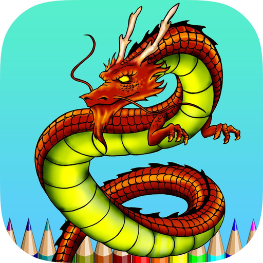 Coloring Book Dragon HD app icon
