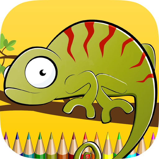 Reptile Coloring Book Paint iguana,turtle and more app icon