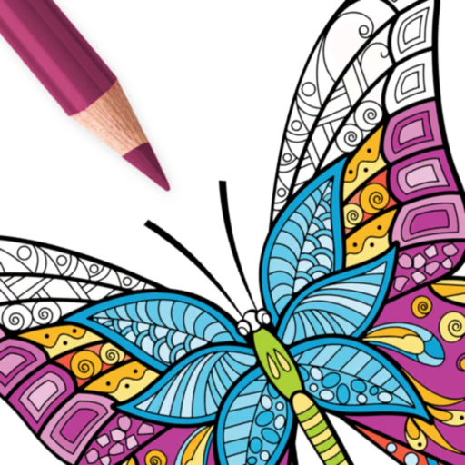 Adult Butterfly Coloring Book app icon