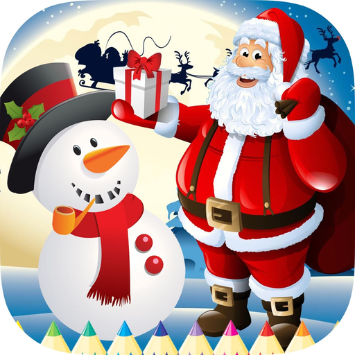 Coloring Book Christmas: Paint Santa,Gift,snowman app icon