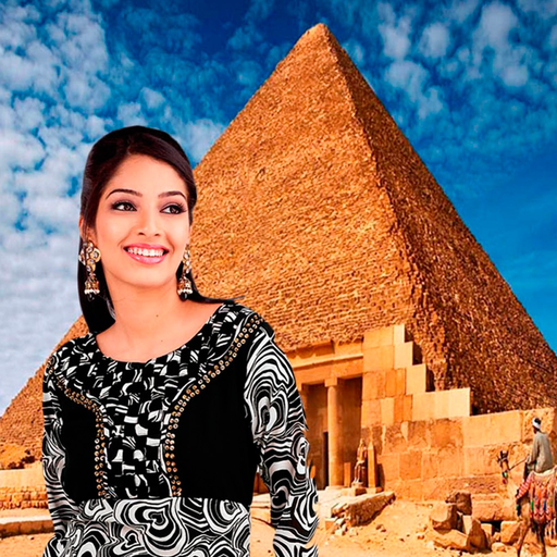 Monuments montage with photos app icon