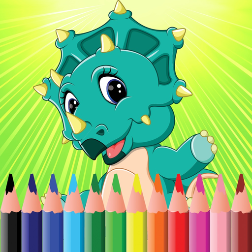 Dinosaur Coloring Book for Kids & Adults Games Hd app icon