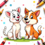 Paint pets & puppies coloring icon