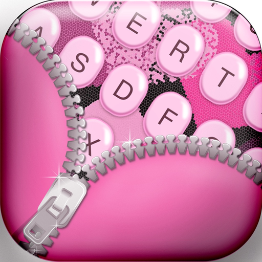 Girly Keyboards with Pink Background Theme & Emoji app icon