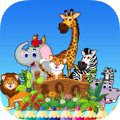 Zoo Safari Coloring Book Animal for Kids app icon