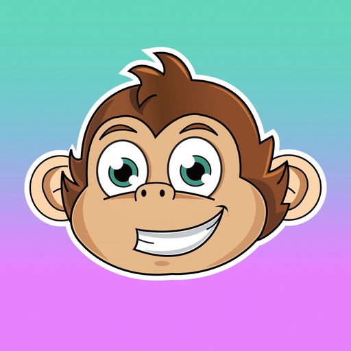 Cute Monkey Stickers app icon