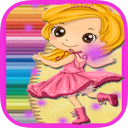Lady Girls Princess-Doll Coloring Book app icon