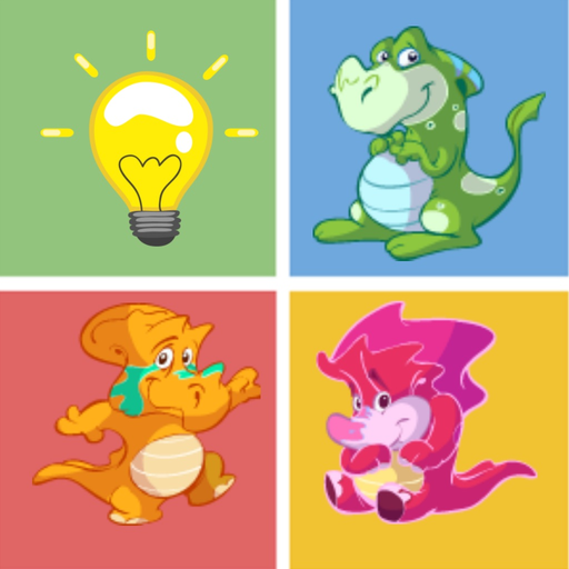 Dinosaur matching remember game preschool matching app icon