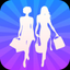 Fashion dress up pretty icon