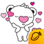 Heartbear, the Messenger of Love - Mango Sticker icon
