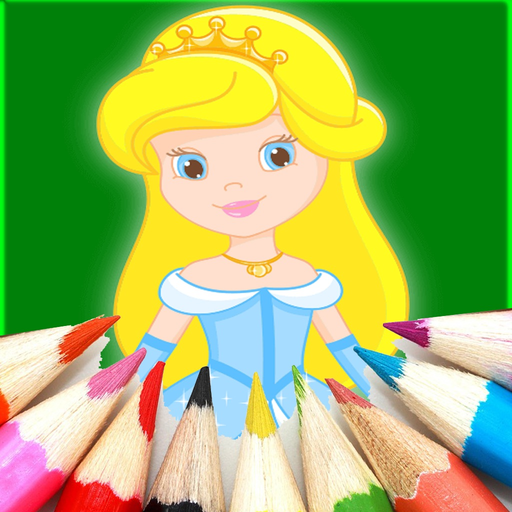 Girls Princess Coloring Pages Education Game app icon