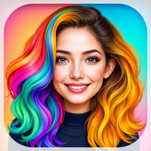 Makeover photo hairstyles app app icon