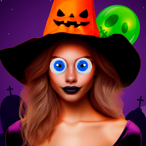 Halloween stickers photo face app icon