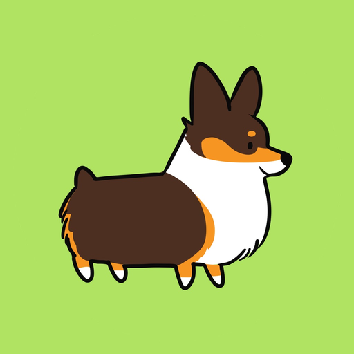 Tricolor Corgimoji app icon