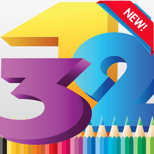 Coloring Book: 123 Write Learn English Number Page app icon
