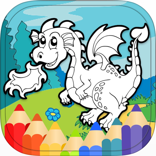 Dragon Dinosaur Coloring Book HD app icon