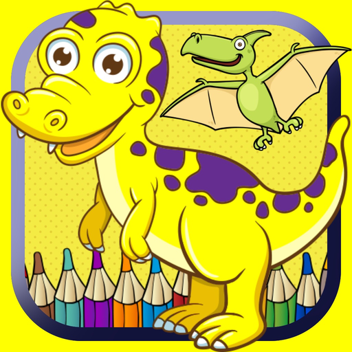 Toddler Dinosaur Coloring Book fun crayons for kid app icon