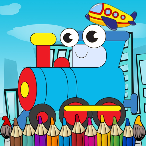 Vehicle coloring book free crayon games for kids app icon