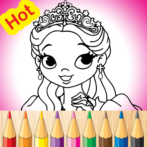 Princess Coloring Pages Mandala Coloring Book app icon